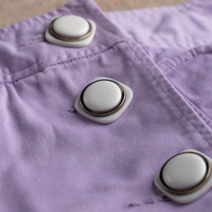 Vintage D&G Dolce Gabbana Mini Skirt Lavender Purple Y2K Preppy Coquette Bow Back 2000s Designer Pastel Skirt M L