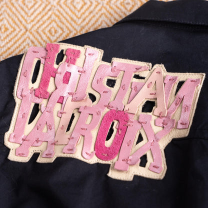 Pristine Deadstock Christian Lacroix Archival Embroidered Cotton Set Utility Jacket Cropped Pants Early 2000s S M