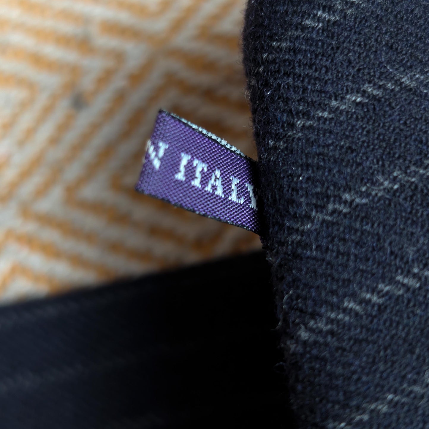 Archival VICTOR ALFARO 1990s Pinstripe Mini Skirt - Rare Gilmar SpA Office Siren Side Vent Grey IT 42 M