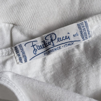 Archival Emilio Pucci Romeo e Giulietta Graphic Tank Top 80s Rare Figural Print Sculpture Cotton Ribbed Hem Made in Italy Size M