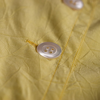 Jil Sander Plus Crinkle Silk Peplum Blouse Citrine Yellow Modern Archive Quiet Luxury Lucie Luke Meier Size M EU 38