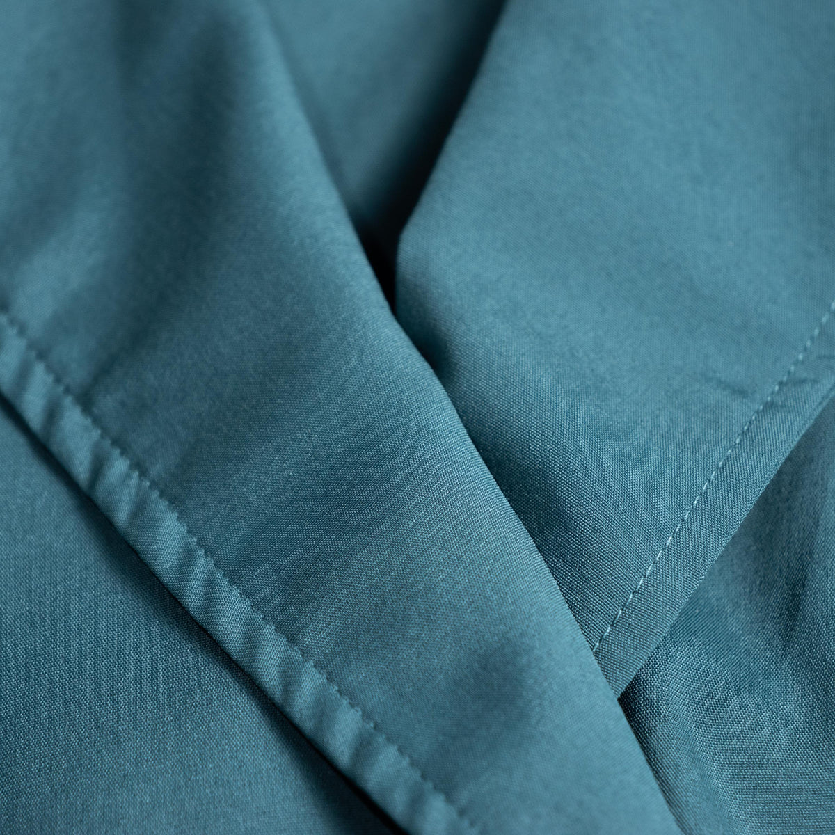 Archival Oscar de la Renta NOS Trench Dress 90s Deadstock Petrol Blue Gabardine Mini Dress Puff Sleeve Size S EU 36