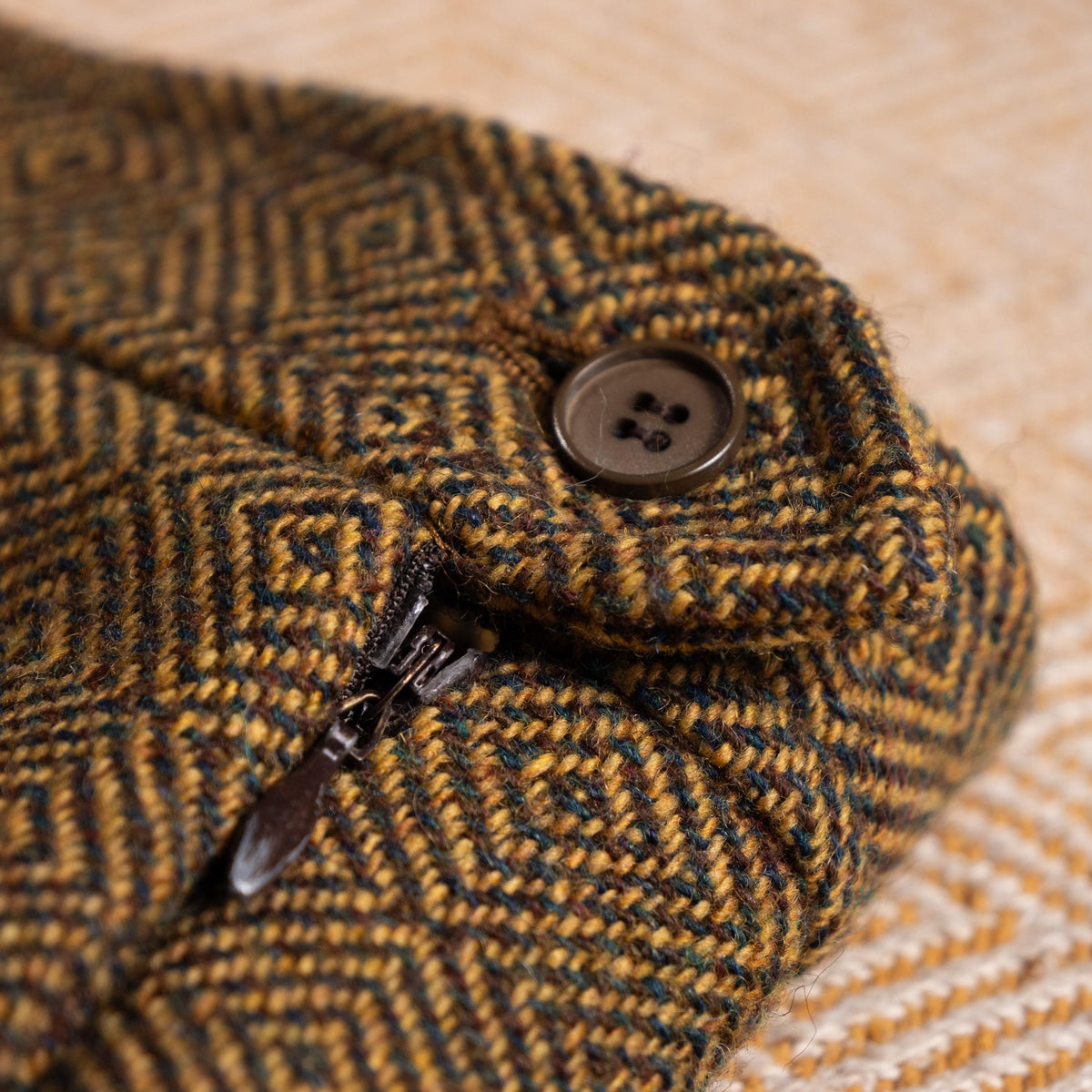 Archival Yves Saint Laurent Rive Gauche 70s Geometric Diamond Jacquard Wool Skirt FR 42 Fits Modern S Museum Quality YSL Vintage