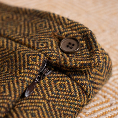 Archival Yves Saint Laurent Rive Gauche 70s Geometric Diamond Jacquard Wool Skirt FR 42 Fits Modern S Museum Quality YSL Vintage