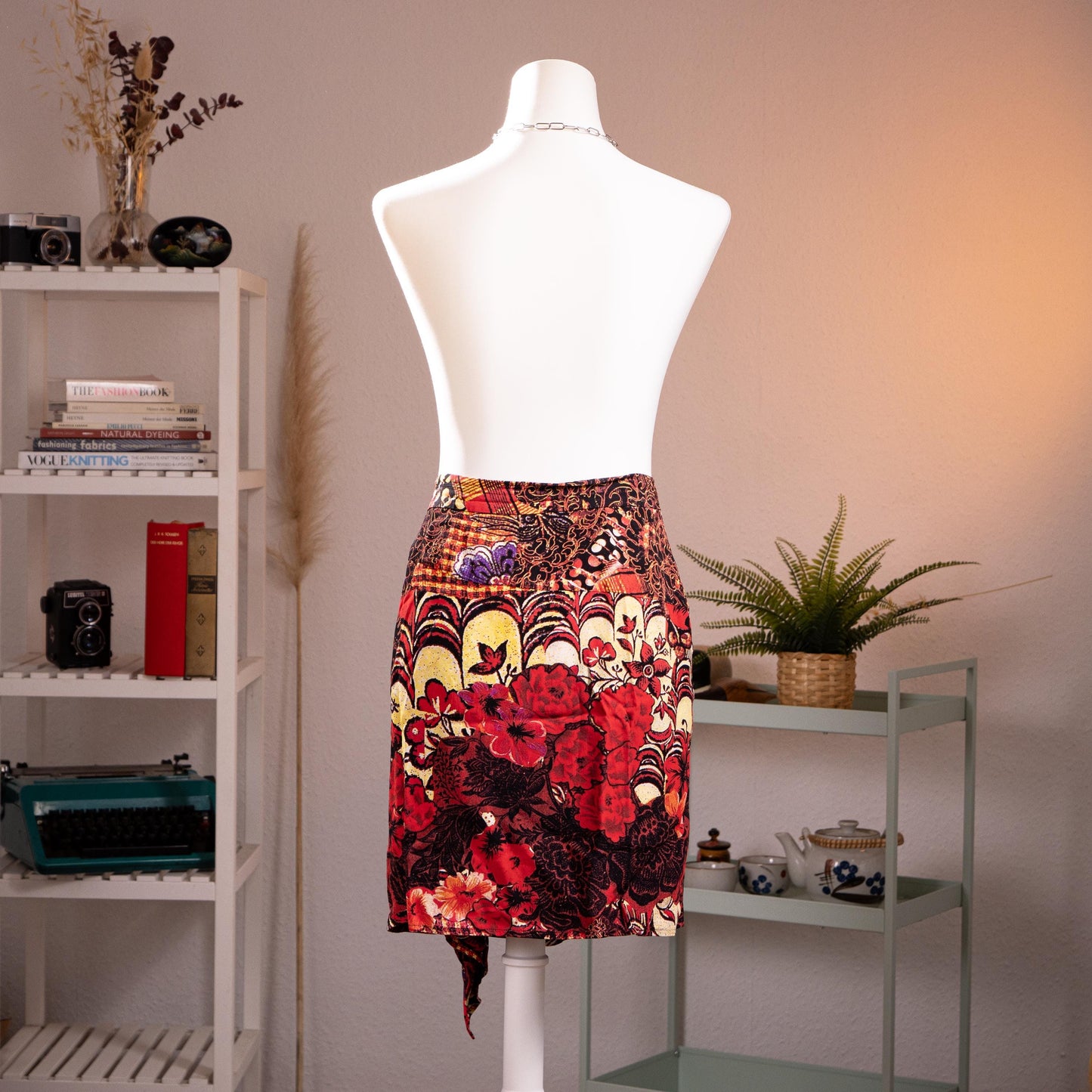 Archival Christian Lacroix FW96 Wrap Skirt Deadstock Floral Asymmetric Vintage 90s S M