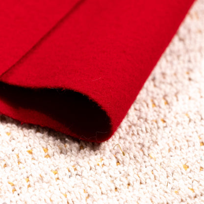 Archival JIL SANDER Mainline 90s Red Wool Cashmere Pencil Skirt Silver Button-Down Side Slit Curved Saddle Yoke Made in Germany S XS